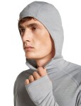 ICEBREAKER Mens 150 MerinoFine Ace LS Zip Hoodie, Proto Grey velikost: XXL