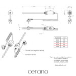 CERANO - Elektrická topná tyč s termostatem - 900W - černá matná LIV-M189