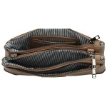 Stylová dámská koženková crossbody kabelka MaxFly Gimalli, béžová