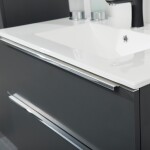 Mereo Mailo, koupelnová skříňka s keramickým umyvadlem 61 cm, bílá, chrom madlo CN510