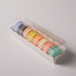 Cake star Krabička na makronky bílá na 7ks 19x5x5cm