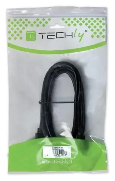 Techly ICOC-HDMI-B-015 černá / Kabel HDMI / Typ A - Mini HDMI (Type C) / High Speed s Ethernetem / 1,8m (ICOC-HDMI-B-015)