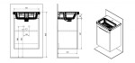 SAPHO - ELLA umyvadlová skříňka 46,5x65x38,5cm s umyvadlem CITY, 1x dvířka, levá, bílá (70055) EL055-3030-01