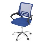 Dětská židle, výškově nastavitelná, modrá síťovina, KA-L103 BLUE