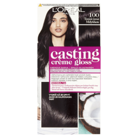 L'Oréal Paris Casting Creme Gloss semipermanentní barva na vlasy 100 temně černá 48+72+60ml