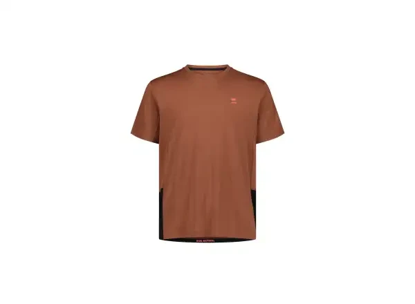 Mons Royale Tarn Merino pánské triko krátký rukáv Cinnamon / Black vel. XL