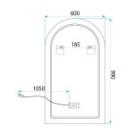 REA - Zrcadlo LED 90x60cm TOP-1 HOM-01520