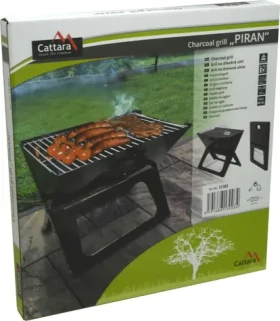 Cattara Gril na dřevěné uhlí PIRAN skládací / 43 x 28 cm (13003)