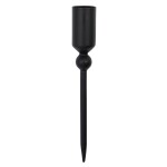 House Doctor Zapichovací svícen Folk Black 15 cm, černá barva, kov