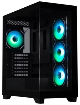 BitFenix CETO černá / Midi Tower / ATX / 4x 120mm ARGB / 2x USB 3.0 / USB-C / bez zdroje / tvrzené sklo (BFC-CET-500-KKGSK-4A)