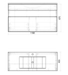COMAD - Skříňka pod umyvadlo 120cm 1 zásuvka 5907611648407