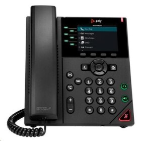Poly VVX 350 černá / IP Telefon / 6 linek / 3.5" displej / 2x RJ-45 / PoE (89B68AA)