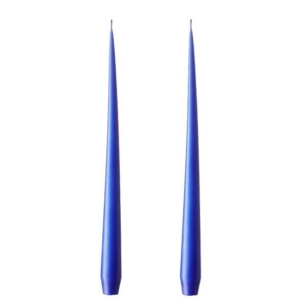 Ester & erik Svíčka Taper 32 cm – 48 Cornflower – set 2 ks, modrá barva, vosk