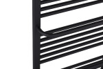 CERANO - Koupelnový radiátor Antonio - integrované držáky na ručníky - boční připojení - 655W - černá matná - 1180x550 mm LIV-WD-26-55