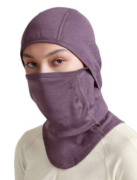 Unisex merino kukla ICEBREAKER Unisex Merino 360 RealF Element Balaclava, Grey Plum