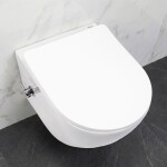 REA - Závěsná WC mísa Carlo Lux Rimless s funkcí bidetu REA-C9701