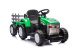Mamido Dětský elektrický traktor s vlečkou Farm 24V 2x45W EVA kola zelený
