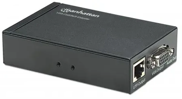 Manhattan VGA Cat5 Extender / sada vysílací + přijímací modul UTP + audio (177344)