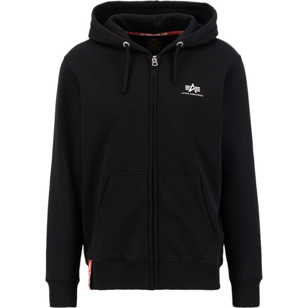 Alpha Industries Mikina Basic Zip Hoody SL černá XXL