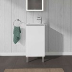DURAVIT - L-Cube Umyvadlová skříňka 86x42x29 cm, levá, 1 dvířka, lesklá bílá LC6273L2222