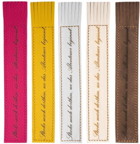 Kožená záložka se střapci Stecke mich dorthin, wo das Abenteuer beginnt