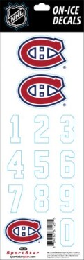 Sport Star Samolepky na Helmu Montreal Canadiens Decals White
