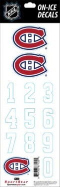 Sport Star Samolepky na Helmu Montreal Canadiens NHL Decals White