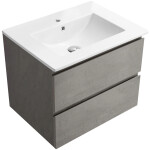 CERANO - Koupelnová skříňka Carole + keramické umyvadlo Todo - betonově šedá - 61x50x46,5 CER-8050BD82989