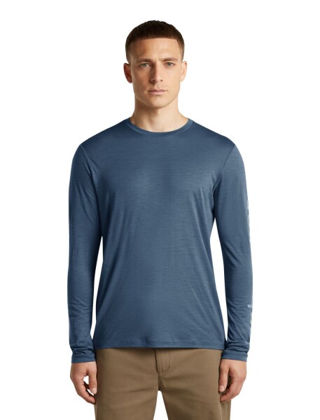 Pánské merino triko dlouhý rukáv ICEBREAKER Mens Merino 150 Tech Lite LS Tee IB Vertical, Dawn velikost: L