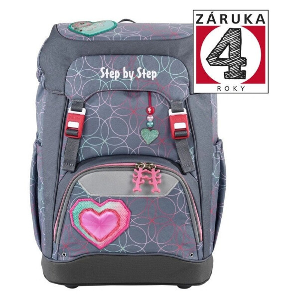 Školní batoh GRADE Glitter Heart Hazle, AGR certifikát