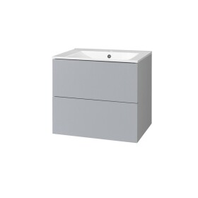 MEREO - Aira, koupelnová skříňka s keramickym umyvadlem 61 cm, šedá CN730