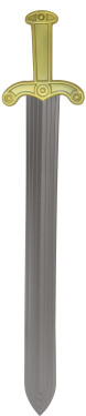 Římský kostýmový meč stříbrno-zlatý 60 cm