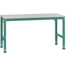 Manuflex AU6111.0001 Pracovní Přístavný stůl Univerzální standardní s Melaminplatte, Šxhxv = 2000 x 800 x 760-870 mm šedá, zelená
