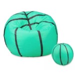 FRONTI Sedací vak - míč basketballový + taburet - mentolový