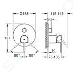 GROHE - Plus Baterie pod omítku pro 3 spotřebiče, kartáčovaný Hard Graphite 24093AL3