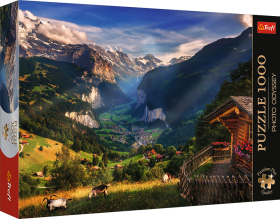 Puzzle Premium Plus Photo Odyssey: Lauterbrunnen, Švýcarsko/1000 dílků - Trefl