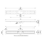 HOPA - Odtokový žlab STANDARDline BLACK 2v1 (vložení dlažby) - Rozměr A - 80, Varianta roštu - Klasszik OLPZLABST79BK