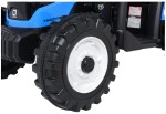 Mamido Dětský elektrický traktor MEGA D68 24V s přívěsem modrý
