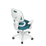 Dětská židle, výškově nastavitelná, modrá síťovina, KA-K1063 BLUE