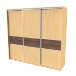 Nábytek Mikulík Skříň FLEXI 3 - 3x dveře dělené LTD ROZMĚR: (š/v/h) 280 x 220 x 65 cm