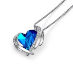 Náhrdelník Swarovski Elements Amorita Sapphire Blue, Modrá 45 cm + 5 cm (prodloužení)