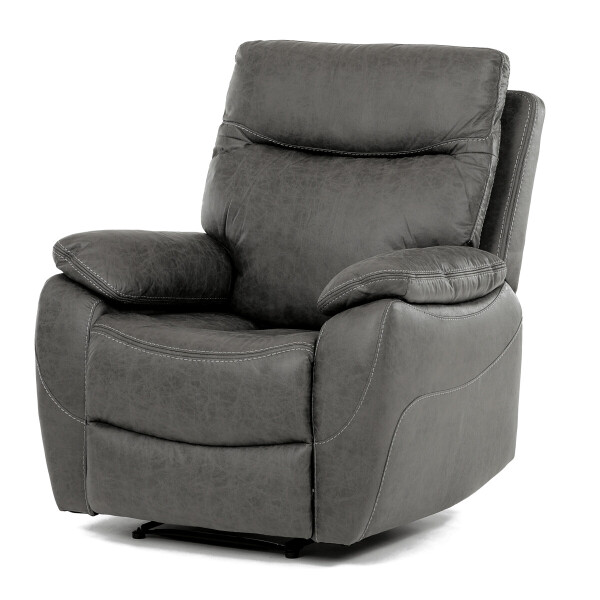 Polohovací křeslo, šedá, látka vintage, TV-4092 GREY3