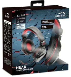 Speed Link NEAK černá / Herní sluchátka s mikrofonem / Stereo / Univerzální připojení