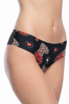 Dámské tanga WILD model 18153558 černápotisk S - Julimex