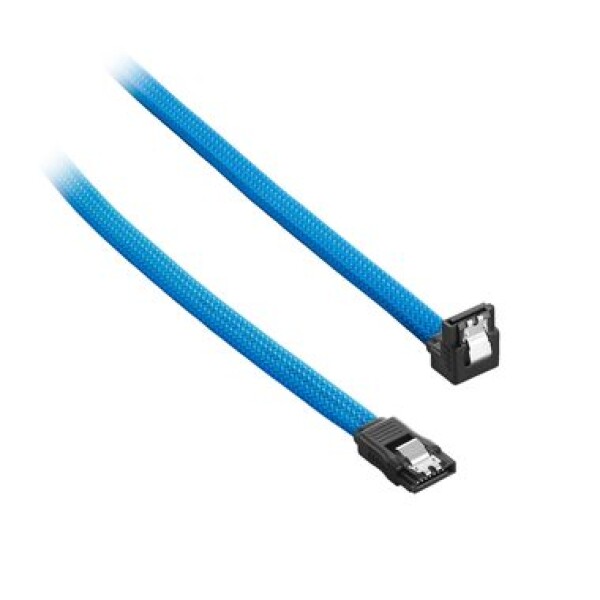 CableMod ModMesh Pravoúhlý SATA 3 Kabel 30cm - světle modrá (CM-CAB-RSAT-N30KLB-R)