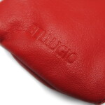 Kožená malá klíčenka,pytlík, Felipp, červená