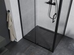 MEXEN/S - APIA sprchový kout 105x100, transparent, černá 840-105-100-70-00