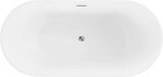 MEXEN - LUNA volně stojící vana 160x75, bílá/černá bez krytky přepadu a zátky 52031607575-SS