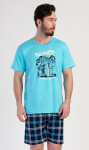 Pánské pyžamo šortky California - Vienetta světle modrá XL
