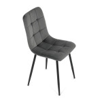 Jídelní židle, šedá, sametová látka, CT-281 GREY4